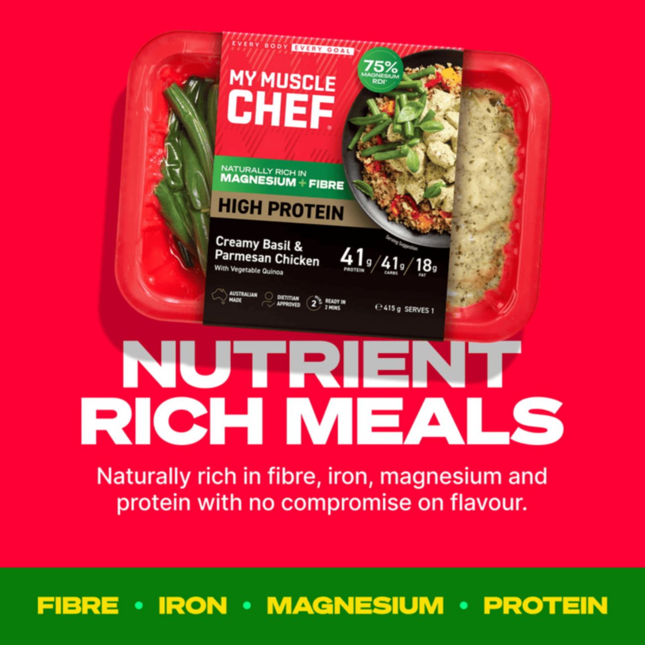 NUTRIENT RICH MEALS. Naturally rich in fibre, iron, magnesium and protein with no compromise on flavour.